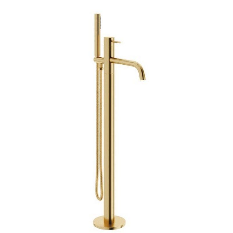 Nordic Artist, Floor Mounted Brushed Brass Bath Filler Nordic Artist, Floor Mounted Brushed Brass Bath Filler