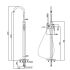 Nordic Artist, Floor Mounted Brushed Brass Bath Filler Nordic Artist, Floor Mounted Brushed Brass Bath Filler