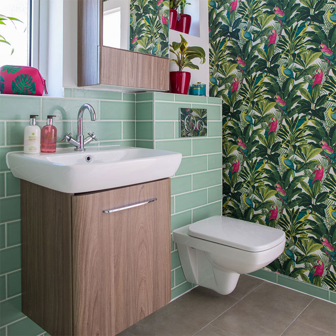 Wallpaper for the bathroom